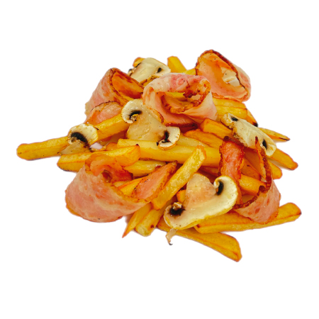 Potatoes with bacon and mushrooms