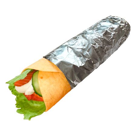 Salad roll with salmon